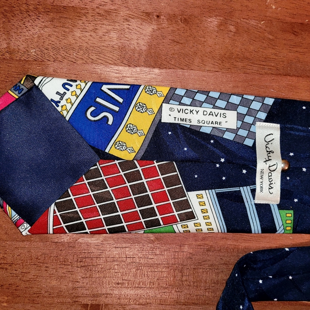 VTG Y2K Times Square New Year's Eve Tie 2000 Ball Drop Vicky Davis New York City - Picture 3 of 4
